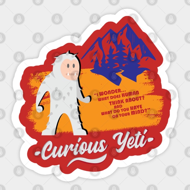 Curious Yeti Sticker by Hansomu-kun